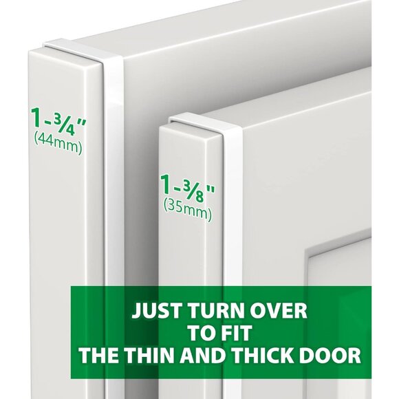 Functional 14" Over Door Hooks - Durable Wreath & Coat Holders, White-4 Pack - Picture 2 of 8